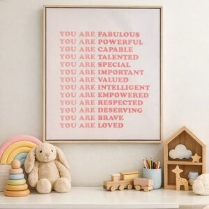 Inspirational Pink Wall Art